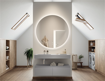 DARA-2 spejl med LED lys, antidug - Ø75 cm